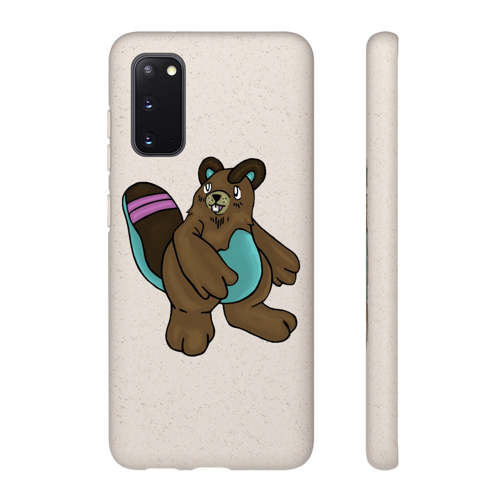 Beachu Biodegradable Phone Case made from PLA plant polymer and bamboo binder, showcasing its slim design and eco-friendly features.