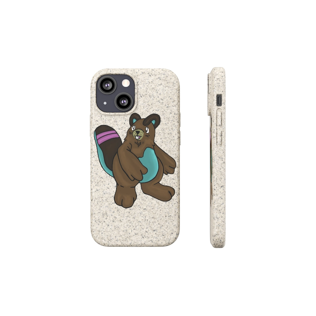 Beachu Biodegradable Phone Case made from PLA plant polymer and bamboo binder, showcasing its slim design and eco-friendly features.