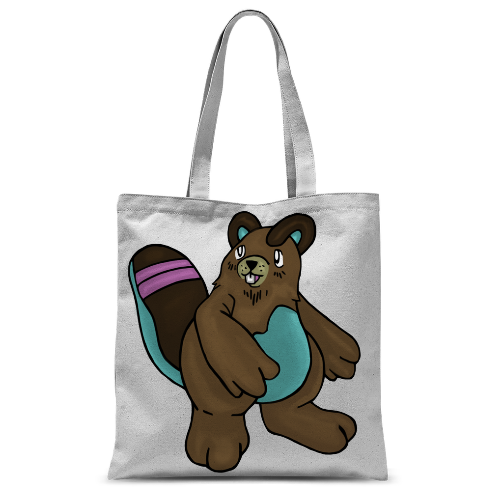 Beachu Classic Sublimation Tote Bag in vibrant colors, showcasing its spacious design and customizable front and rear.