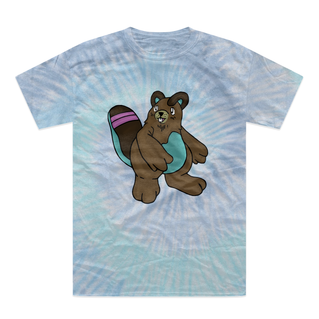 A vibrant Beachu Tie-Dye T-Shirt showcasing unique hand-dyed patterns in various colors, made from heavyweight cotton.