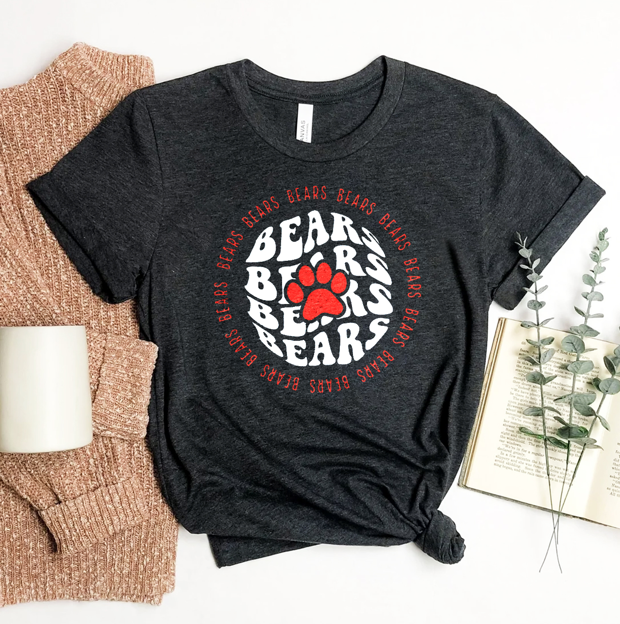 Bears T-shirt made of premium ring spun cotton with a soft feel and high-quality flex print design.