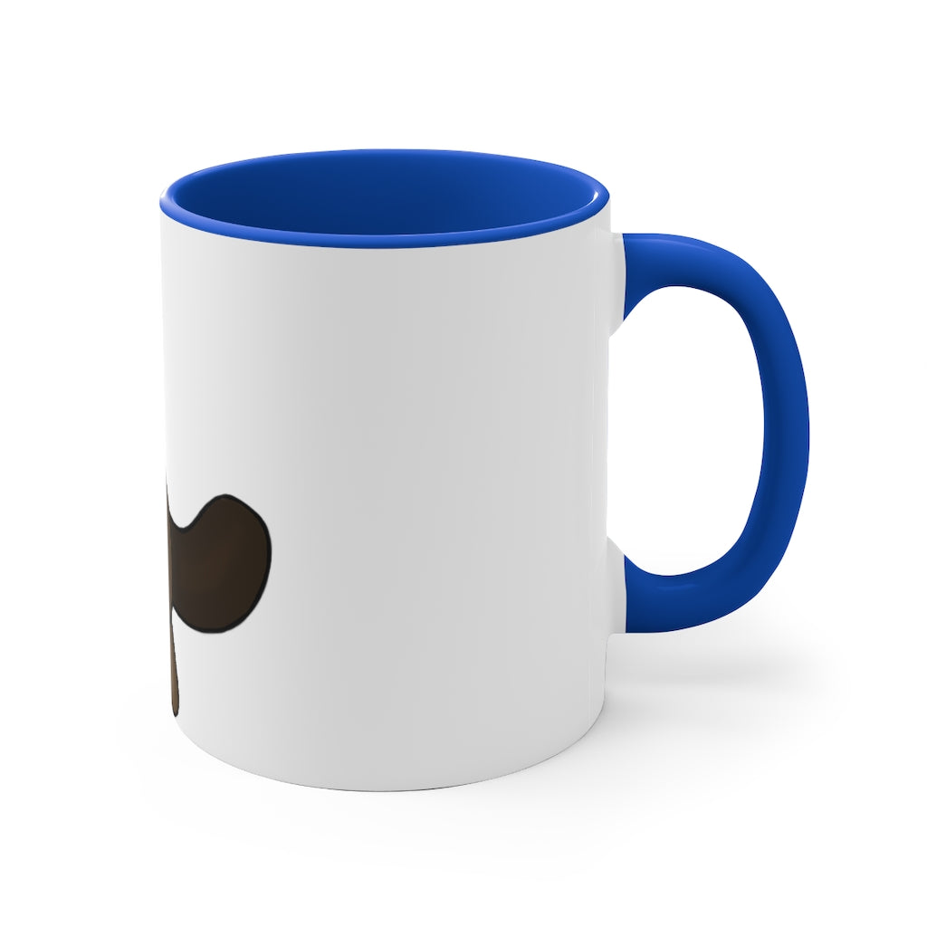 Beatrice 11oz Accent Mug featuring a white ceramic body with a colored interior and handle, showcasing vibrant color schemes.