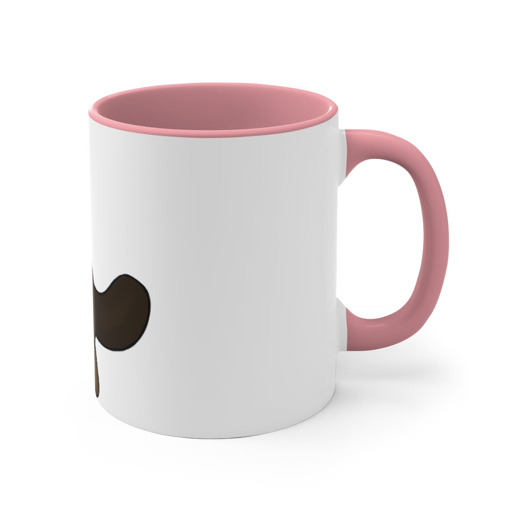 Beatrice 11oz Accent Mug featuring a white ceramic body with a colored interior and handle, showcasing vibrant color schemes.