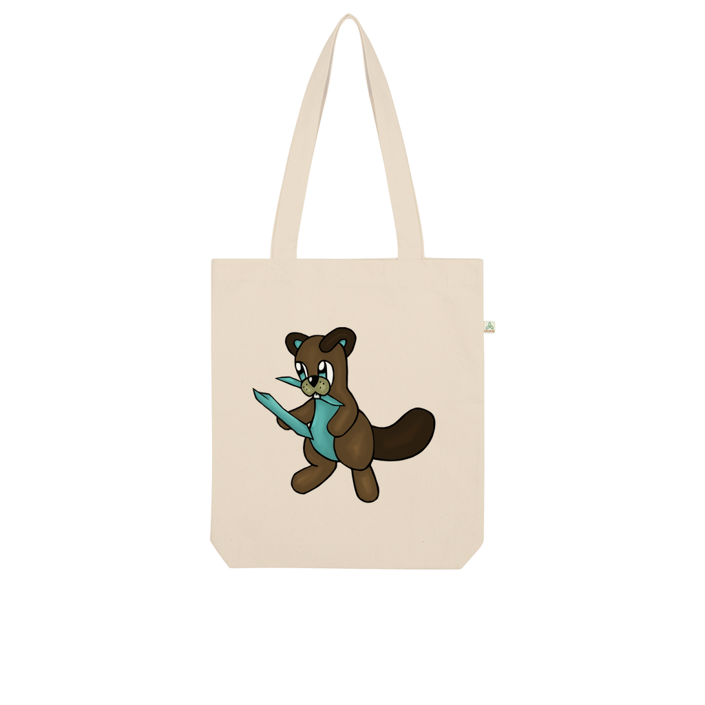 Beatrice Organic Tote Bag made from 100% combed organic cotton, featuring a stylish design and eco-friendly kraft paper packaging.