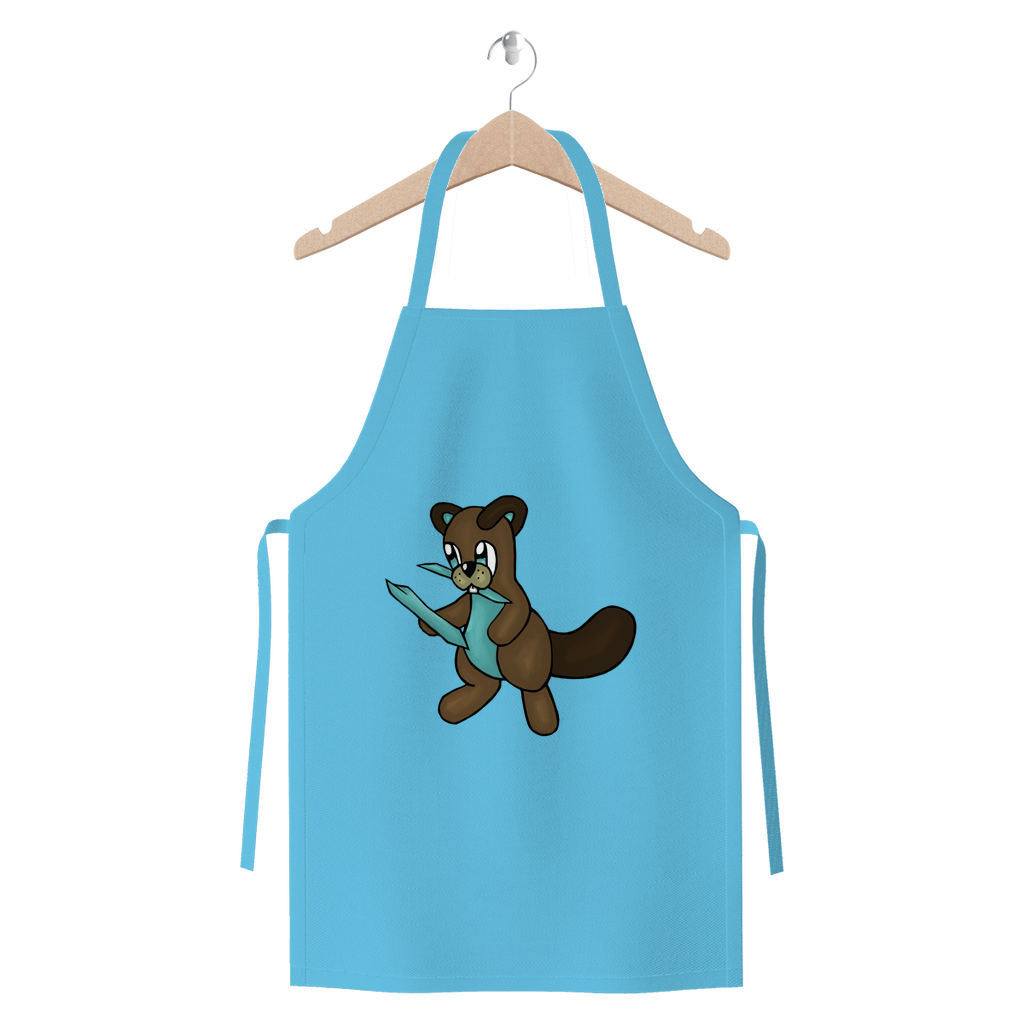 Beatrice Premium Jersey Apron made from heavyweight cotton twill, featuring self-fabric ties and available in various colors.