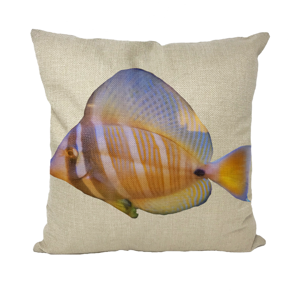 Beautiful colored fish throw pillows in various styles, showcasing vibrant designs and soft textures, perfect for home decor.