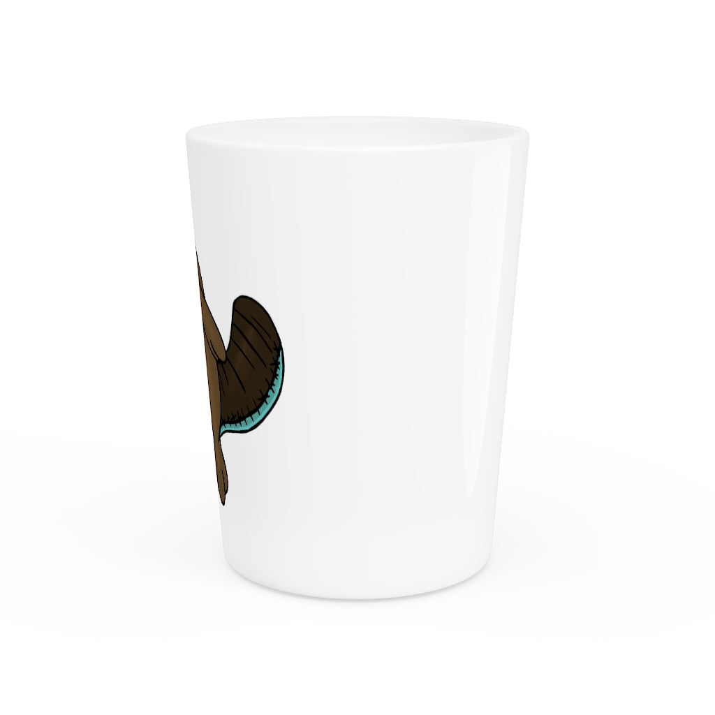 Personalized Beaveice Shot Glass with white ceramic and customizable interior options.