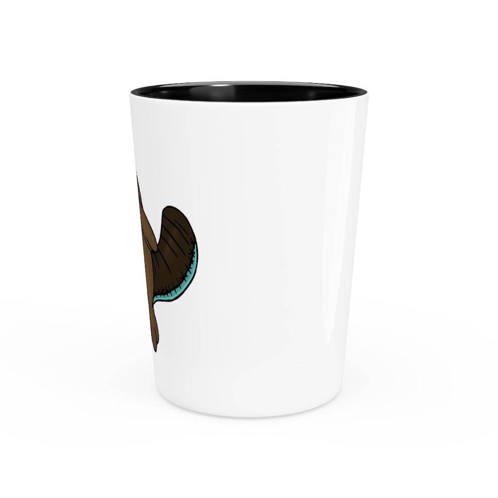 Personalized Beaveice Shot Glass with white ceramic and customizable interior options.