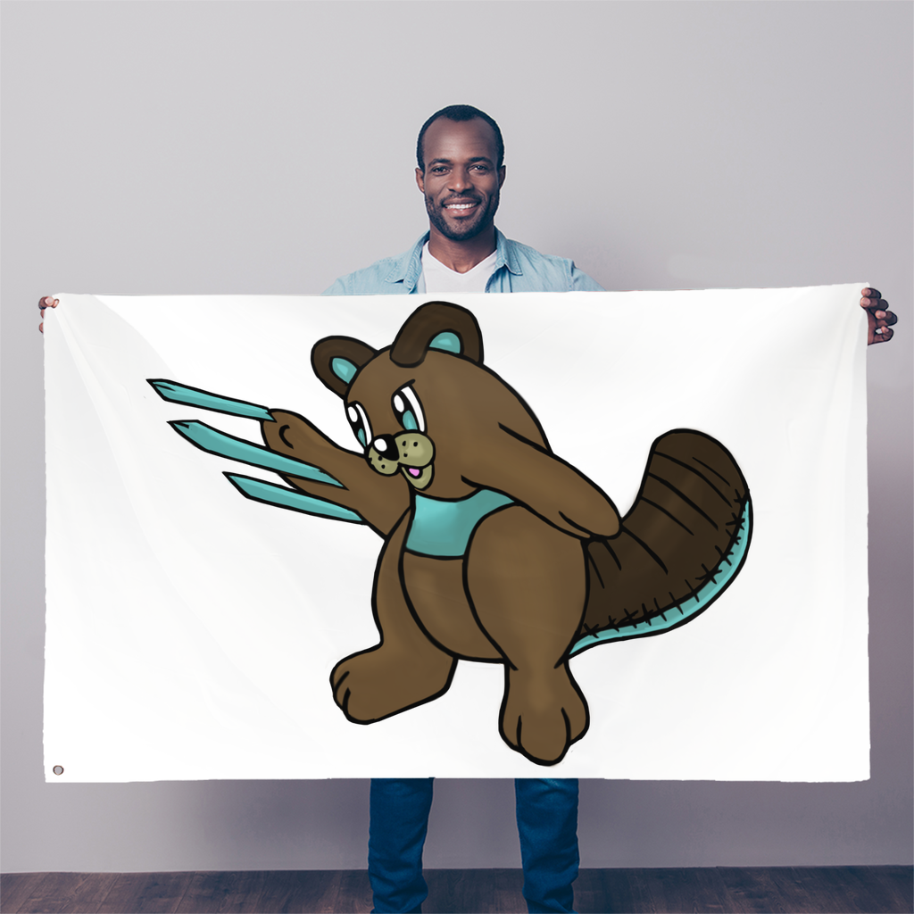 Beaveice Sublimation Flag measuring 5FT x 3FT, made from durable polyester with vibrant colors and double-stitched edges.