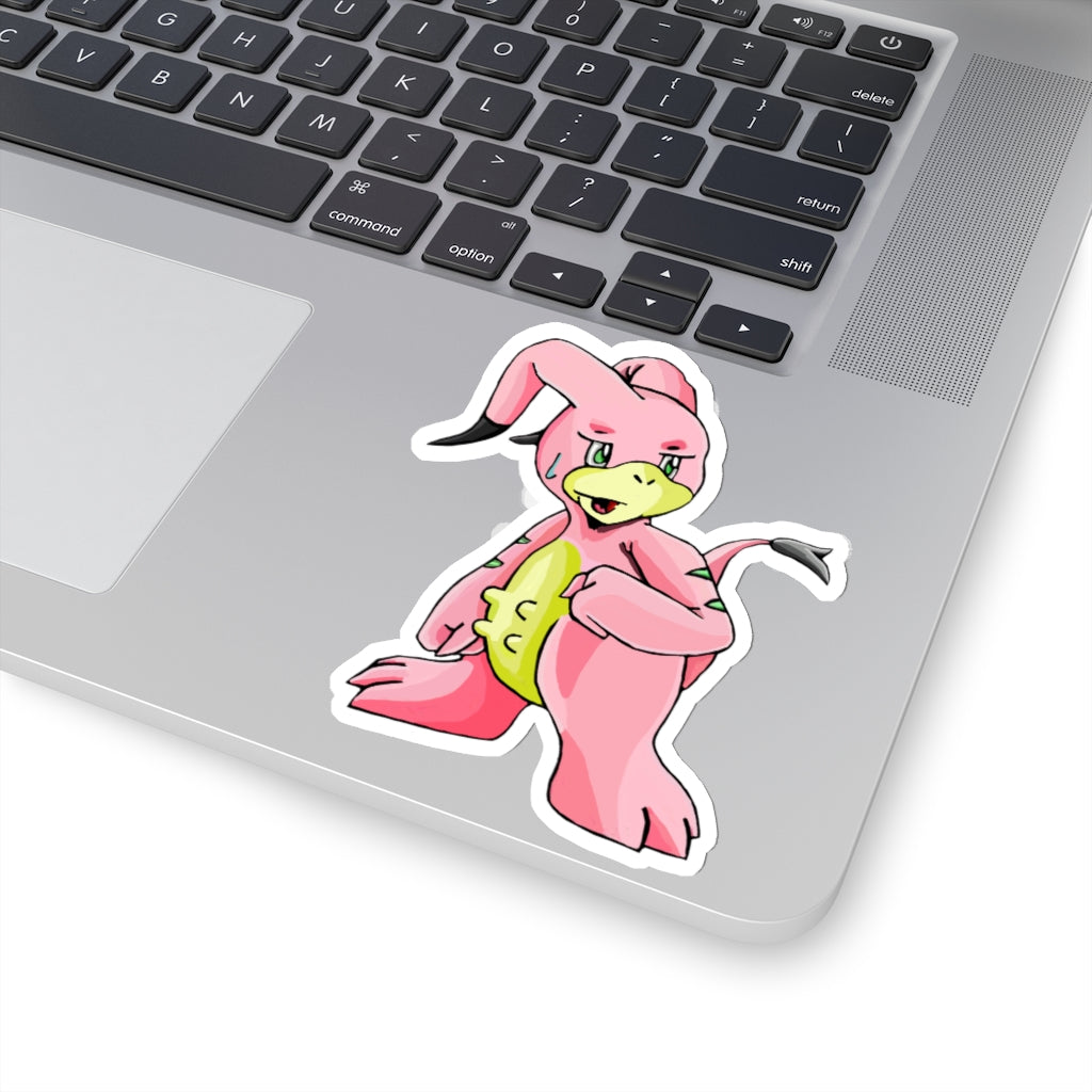 Bebow Kiss-Cut Stickers showcasing various custom shapes and sizes on a clean background.