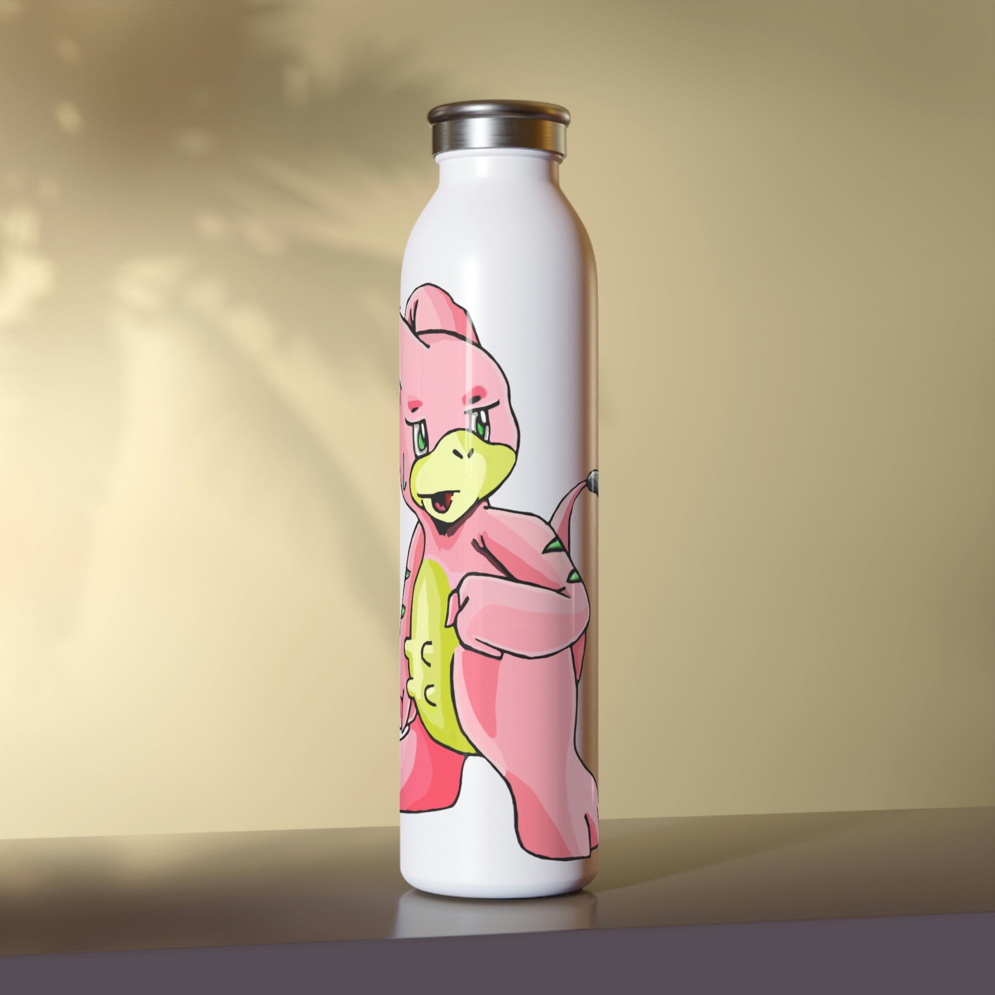 Bebow Slim Water Bottle with customizable design and stylish matte finish, showcasing its double-wall stainless steel construction.