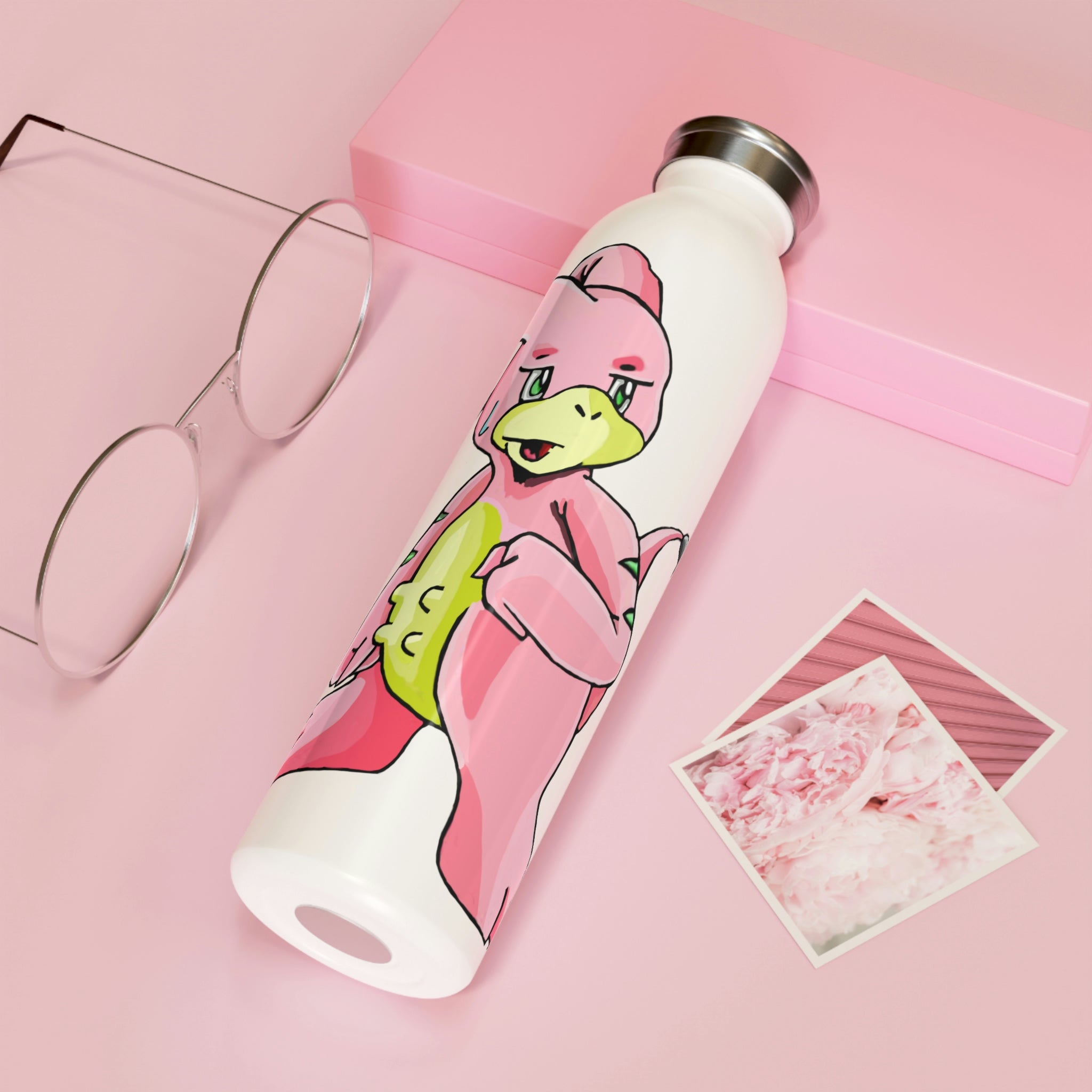 Bebow Slim Water Bottle with customizable design and stylish matte finish, showcasing its double-wall stainless steel construction.