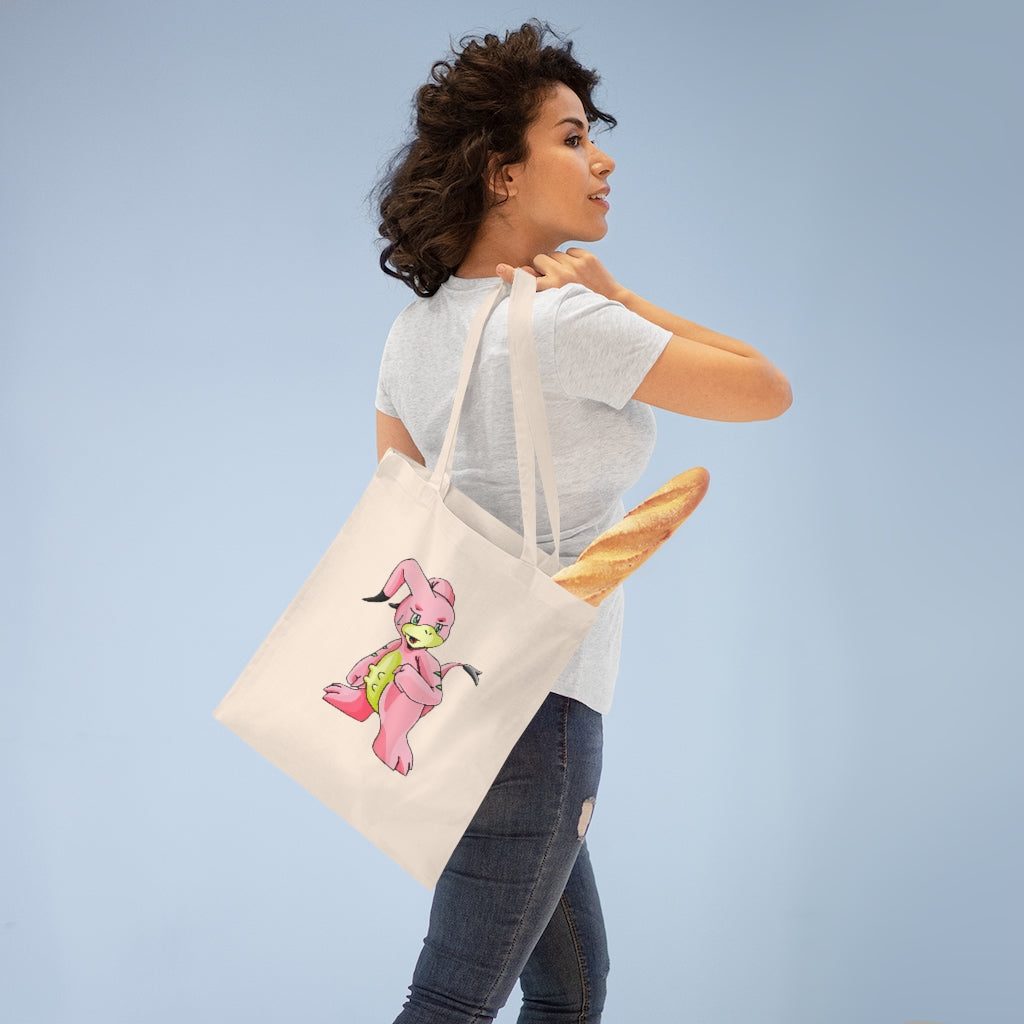 Bebow Tote Bag made of 100% cotton, featuring long handles and cross stitching for added stability, available in multiple colors.