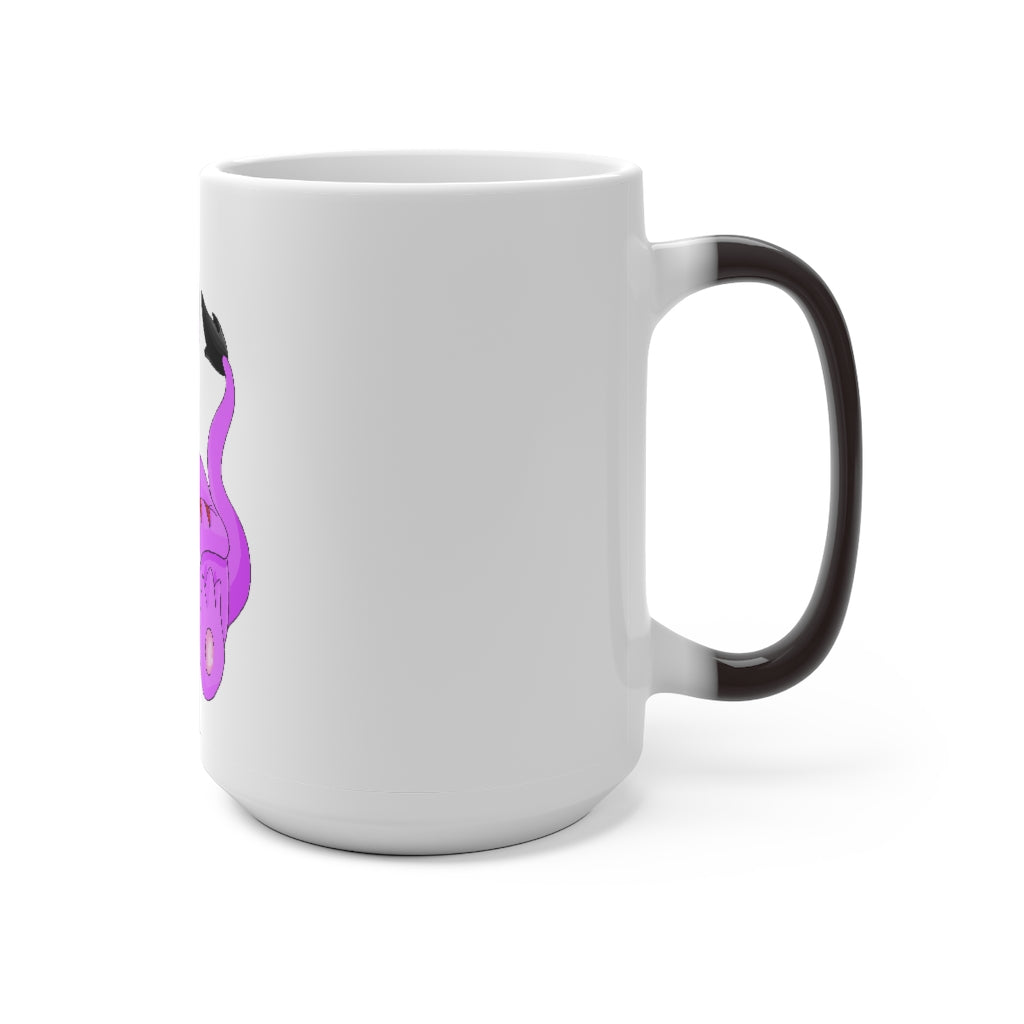 Beboxu Color Changing Mug showcasing its vibrant color transformation when filled with hot liquid.