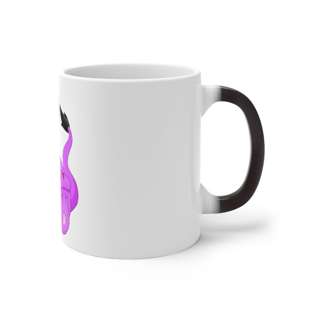 Beboxu Color Changing Mug showcasing its vibrant color transformation when filled with hot liquid.