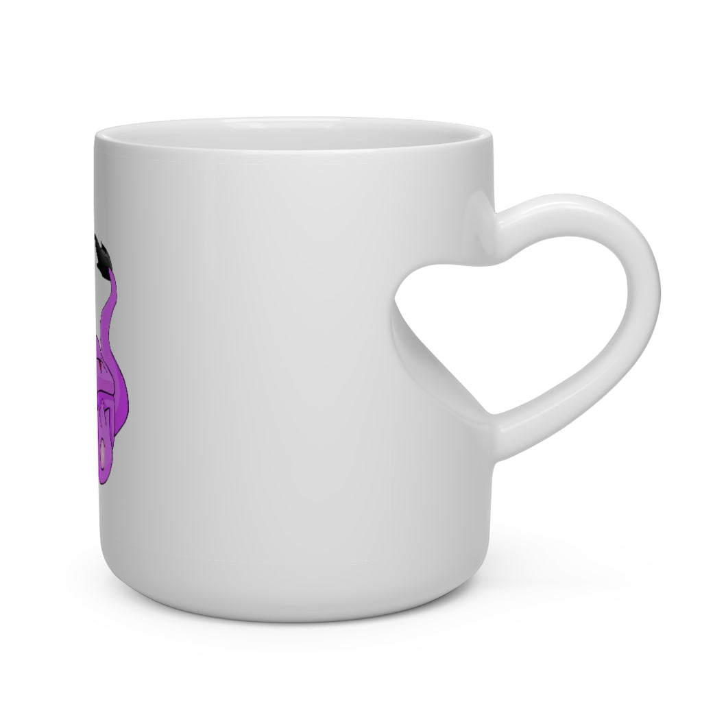 Beboxu Heart Shape Mug featuring a white ceramic finish and a heart-shaped handle, perfect for hot beverages.