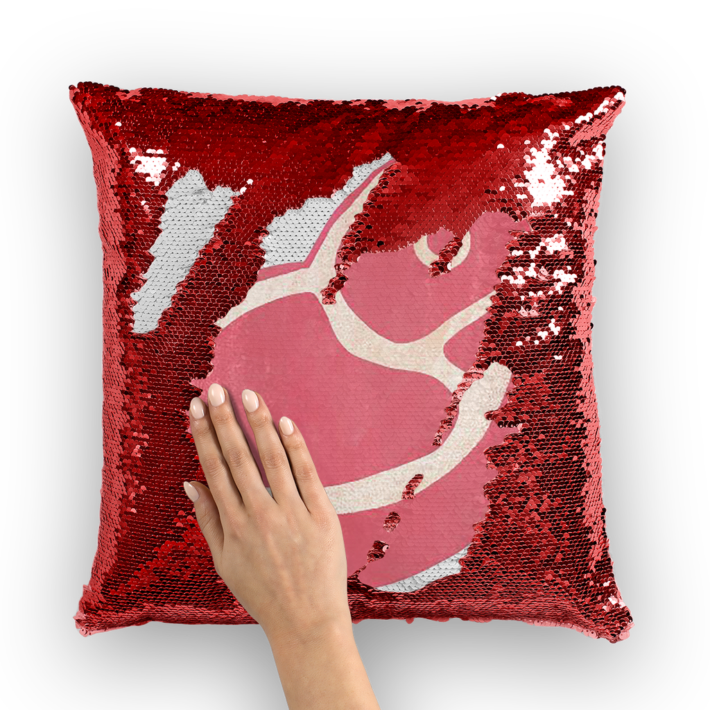 Beef Sequin Cushion Cover featuring a vibrant mermaid design with sequins that change color, perfect for home decor.