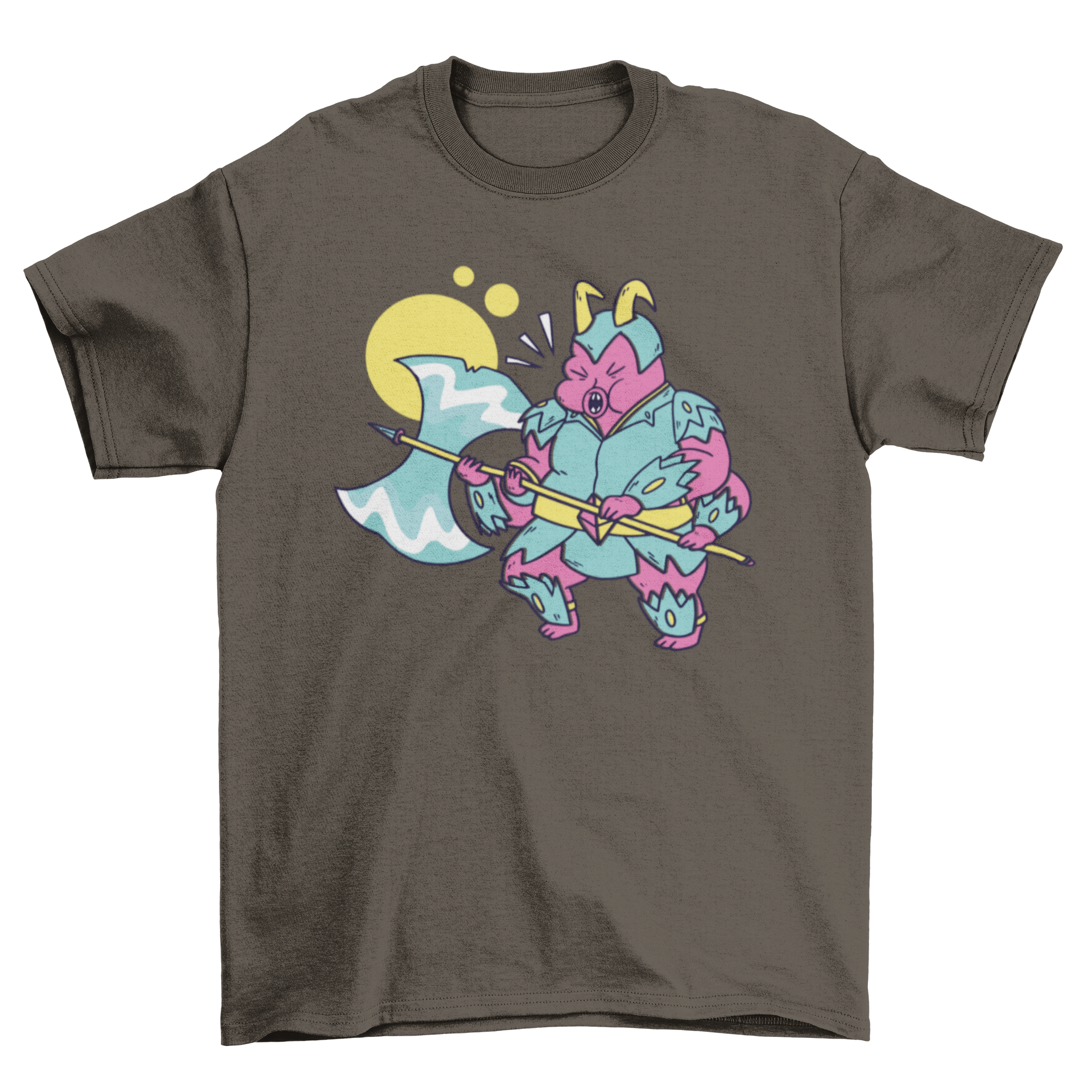 Berserker Tardigrade T-Shirt featuring a colorful illustration of a tardigrade in role-playing berserker attire.