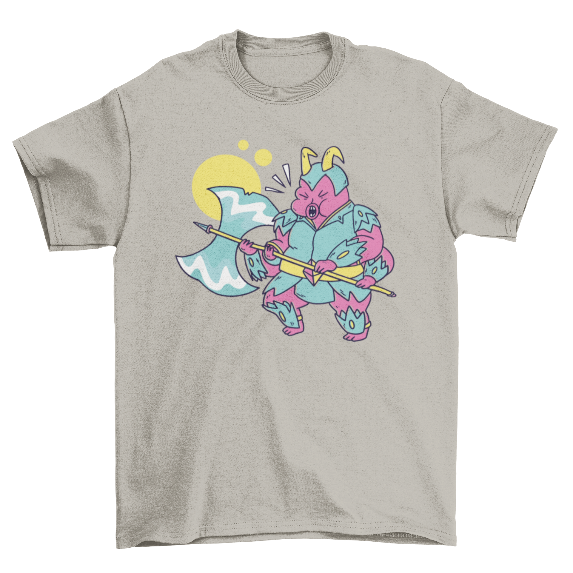 Berserker Tardigrade T-Shirt featuring a colorful illustration of a tardigrade in role-playing berserker attire.