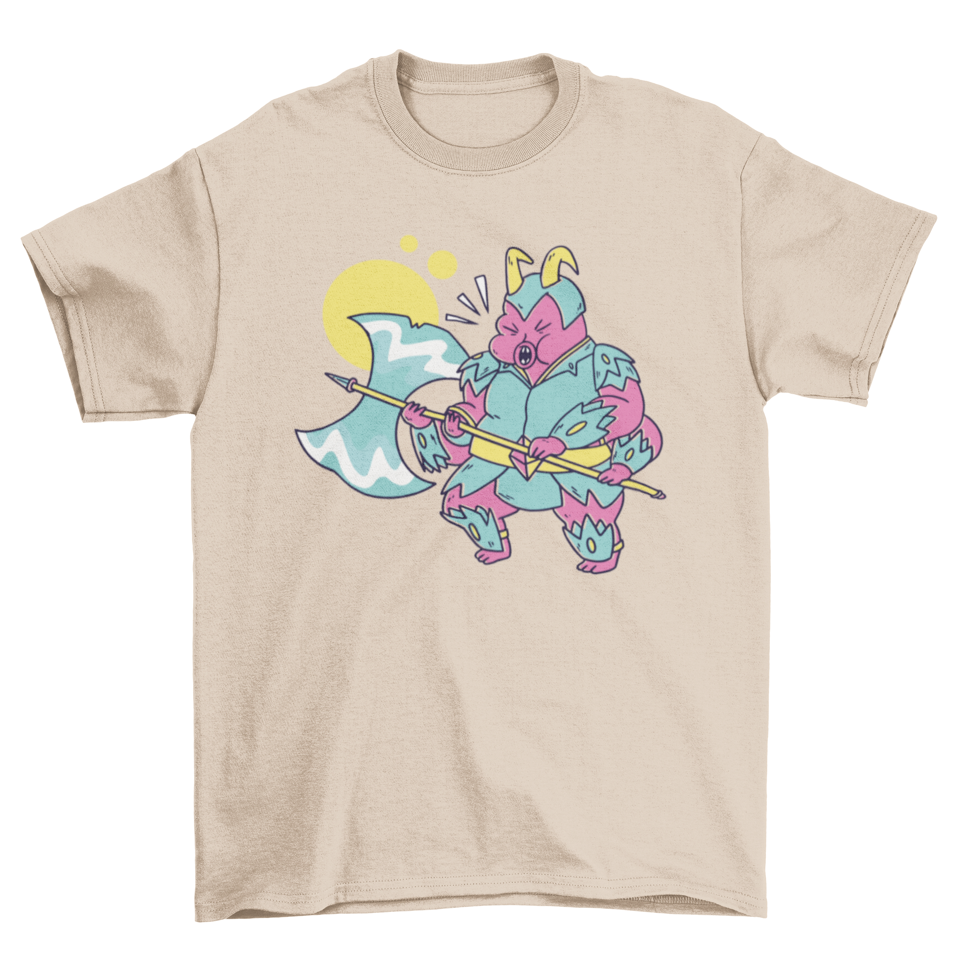 Berserker Tardigrade T-Shirt featuring a colorful illustration of a tardigrade in role-playing berserker attire.