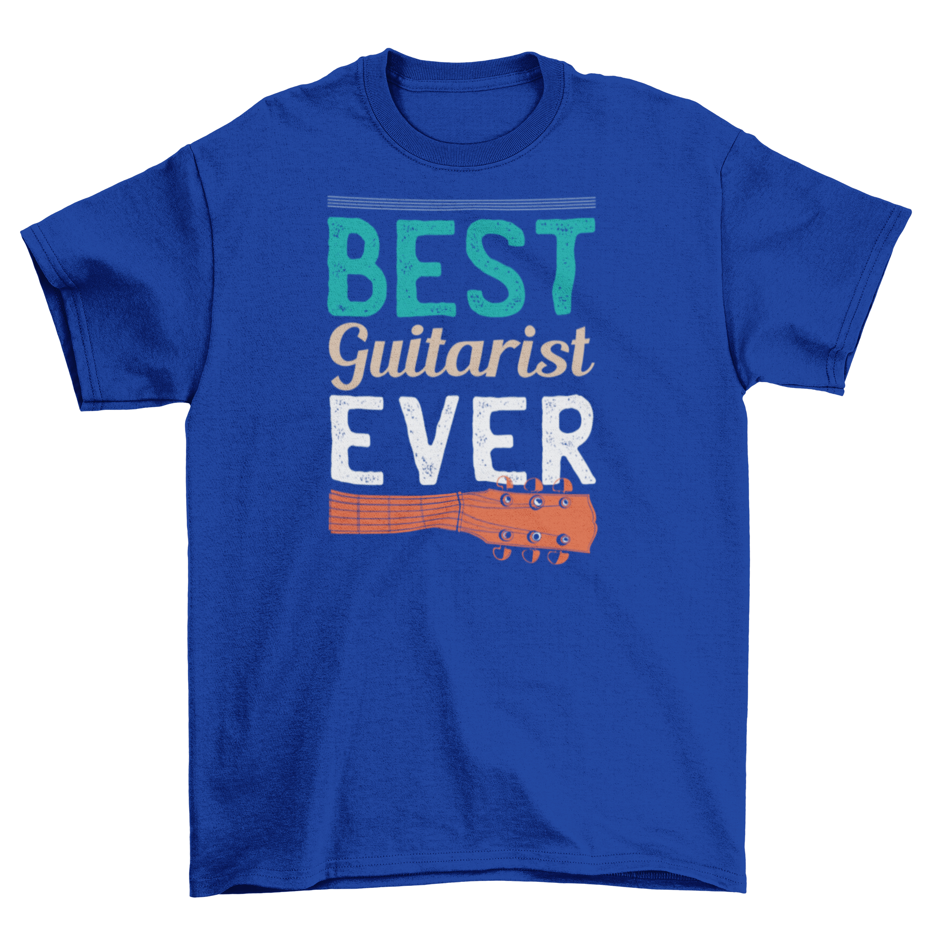 A stylish t-shirt featuring the quote 'Best Guitarist Ever' in bold lettering, perfect for music lovers.