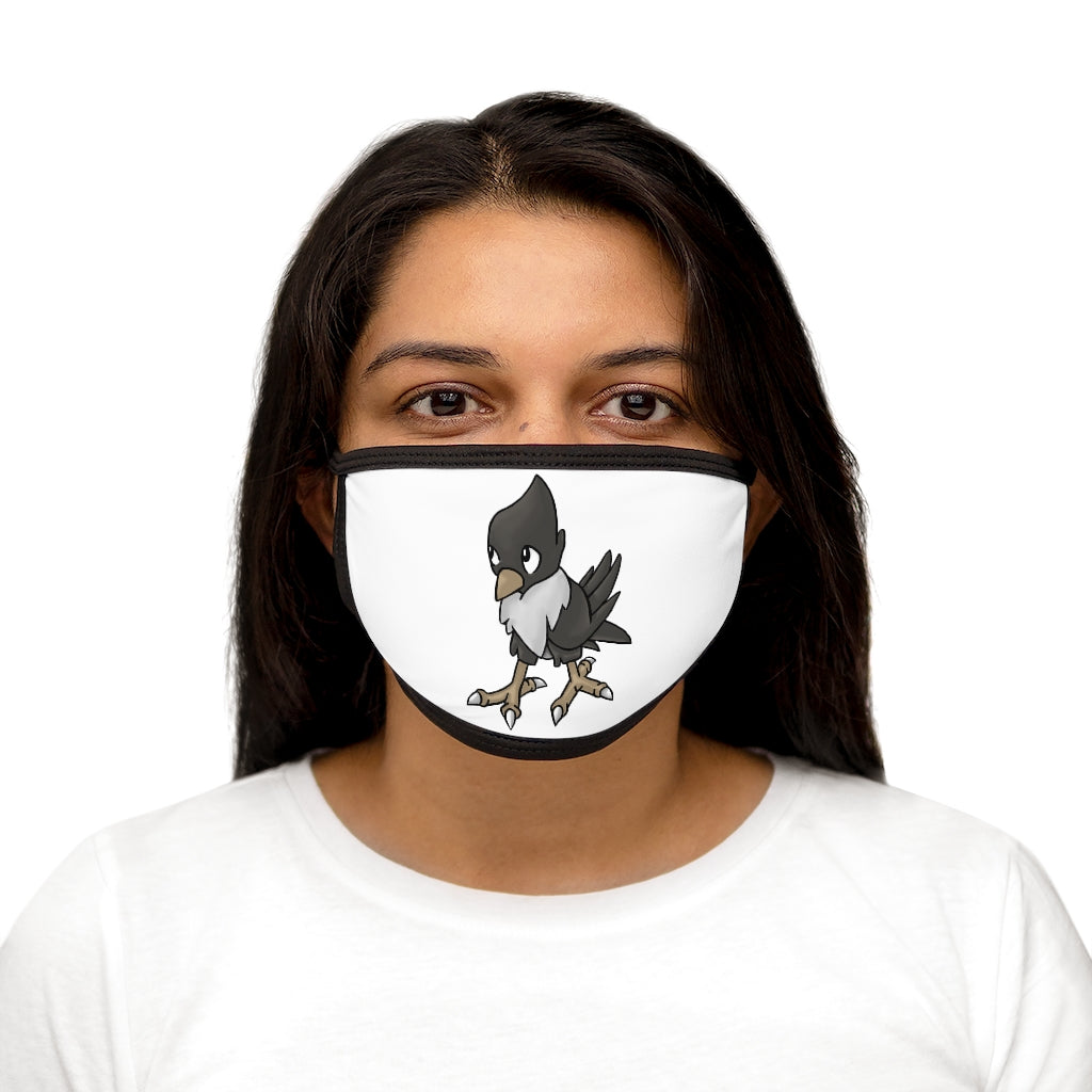 BiChip Mixed-Fabric Face Mask featuring a black outer edge and earloops, made from durable polyester and soft cotton.