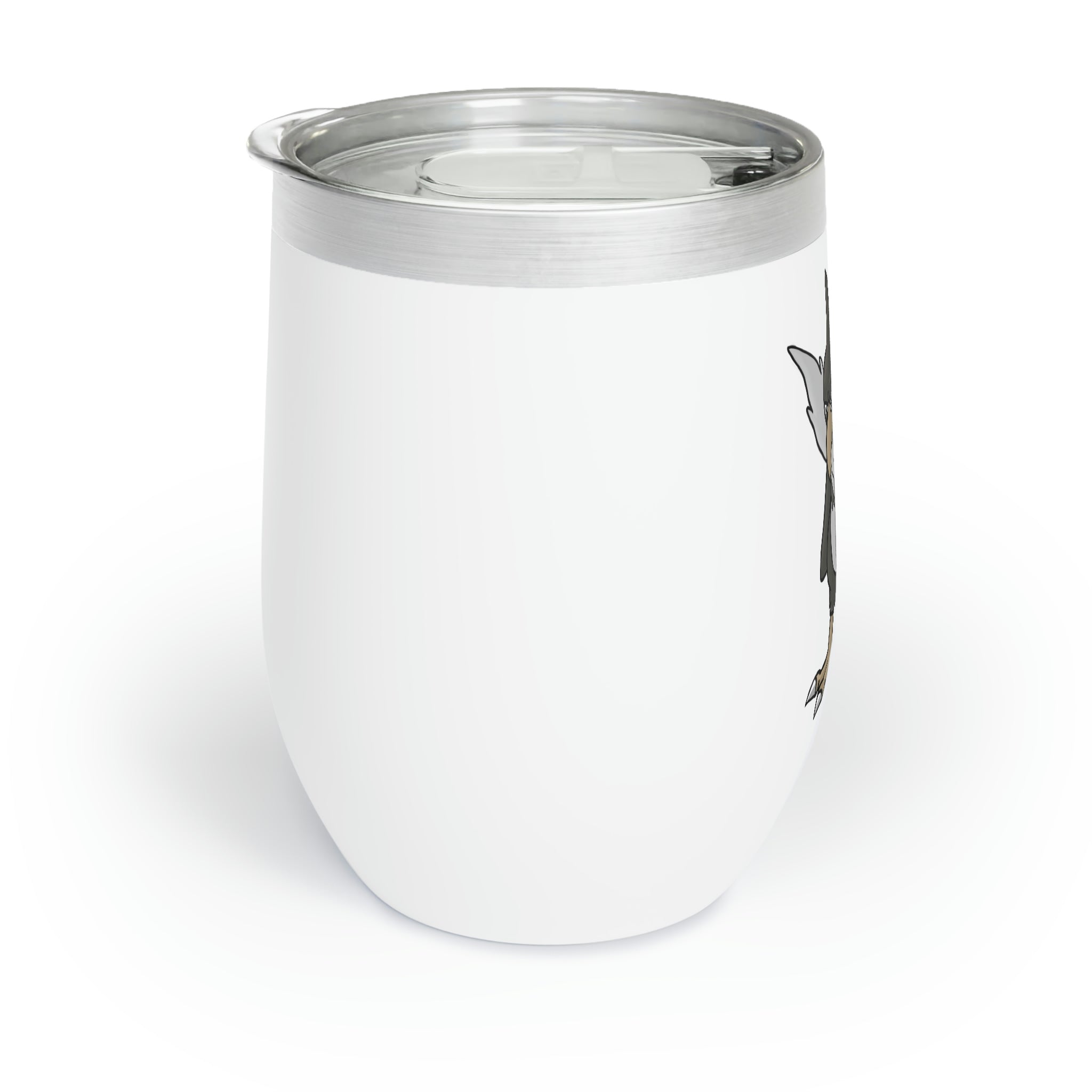 BiChipla Chill Wine Tumbler in stainless steel with double insulation, showcasing a sleek stemless design and customizable surface.