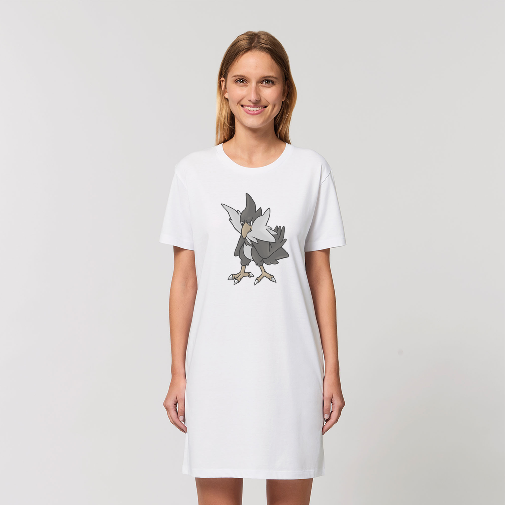 BiChipla Organic T-Shirt Dress made from 100% organic cotton, featuring a soft-hand feel and stylish design.