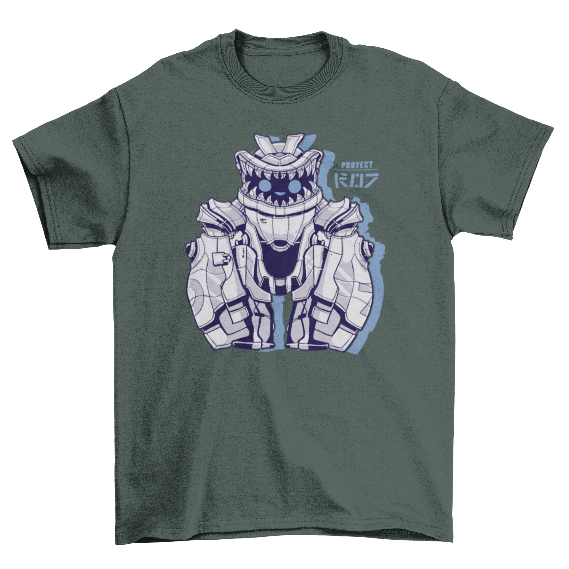 Big Robot Technological Monster T-Shirt featuring a vibrant graphic design of a robot monster, perfect for tech enthusiasts.