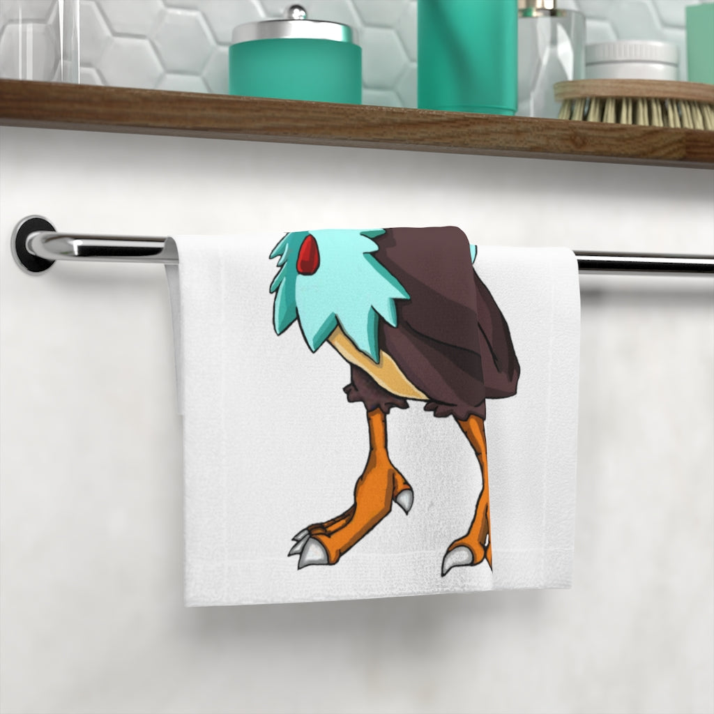 Bircross Face Towel featuring a customizable polyester front and soft cotton back, ideal for personal use or gifting.