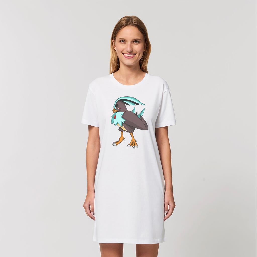 Bircross Organic T-Shirt Dress in various colors, showcasing its soft fabric and stylish design.