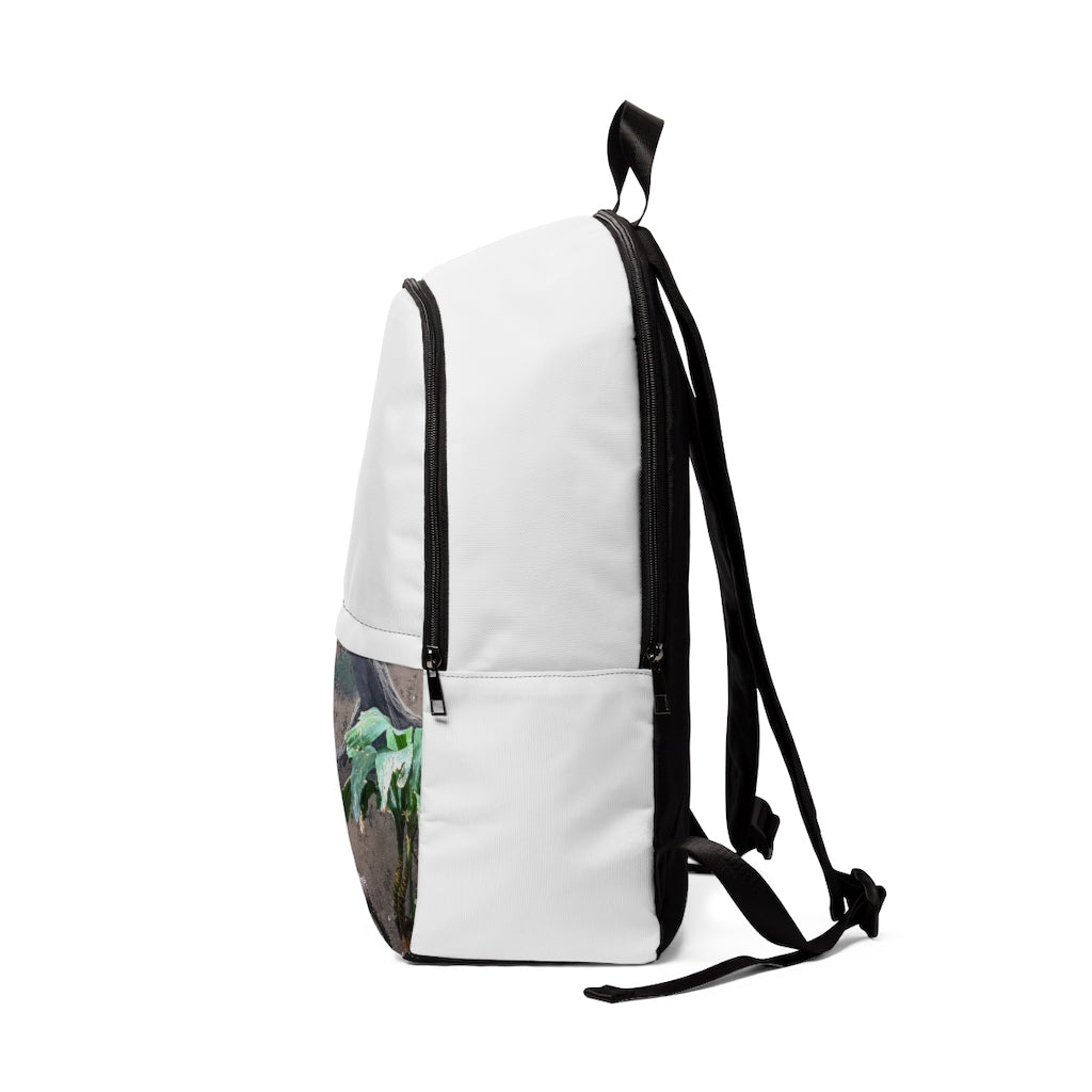 Bird Owl Unisex Fabric Backpack featuring a stylish design, padded back panel, and adjustable straps, perfect for school and travel.