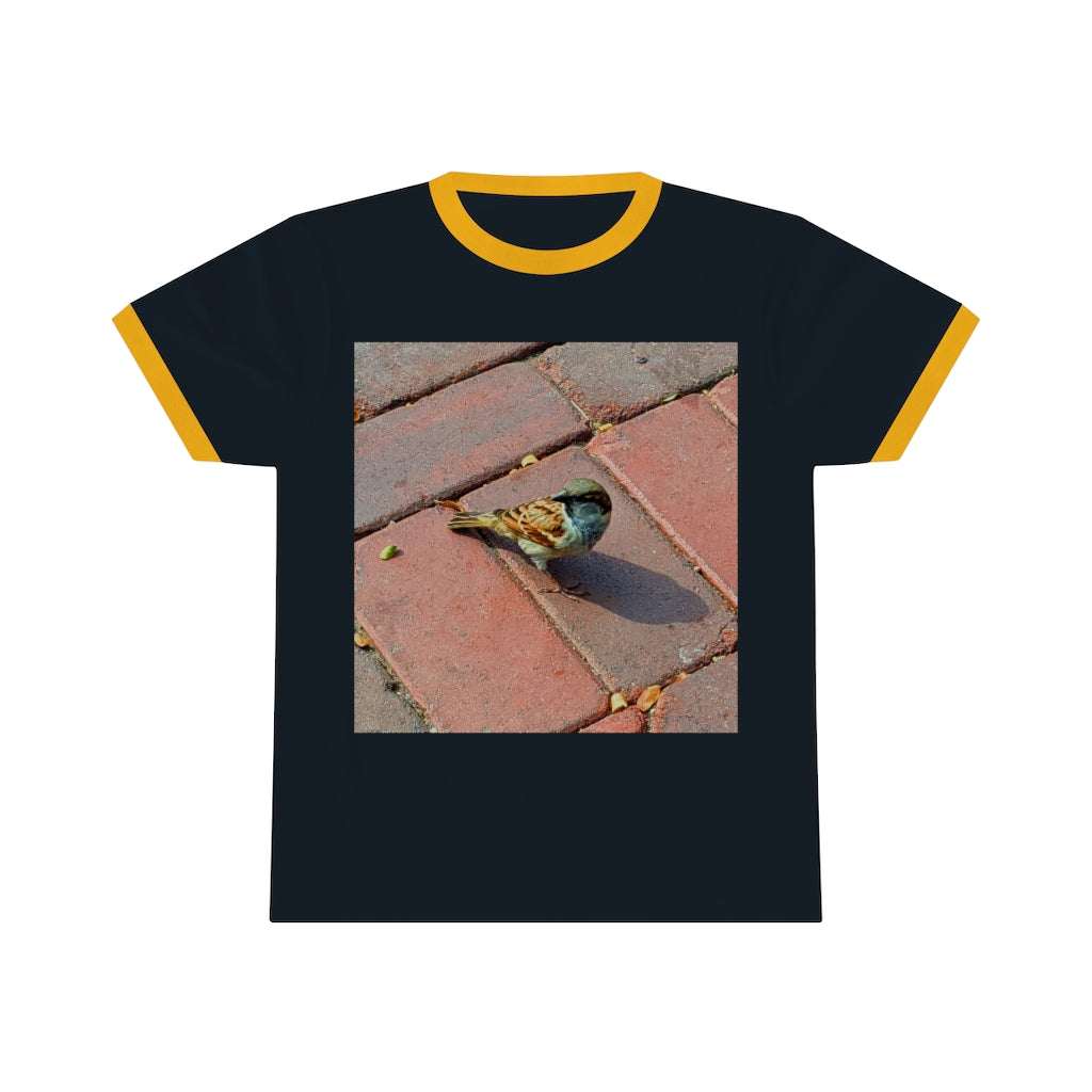 Bird Unisex Ringer Tee in various colors, showcasing its lightweight fabric and classic ringer design.