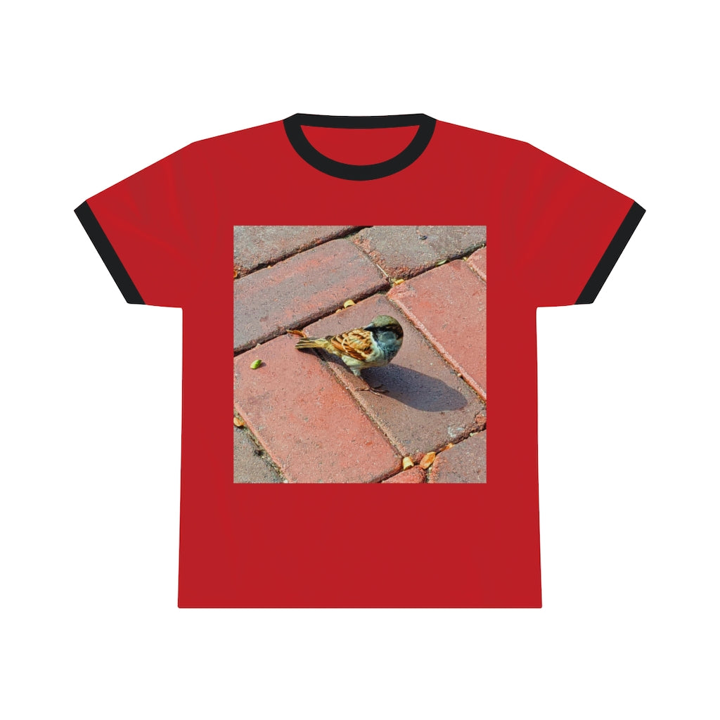 Bird Unisex Ringer Tee in various colors, showcasing its lightweight fabric and classic ringer design.