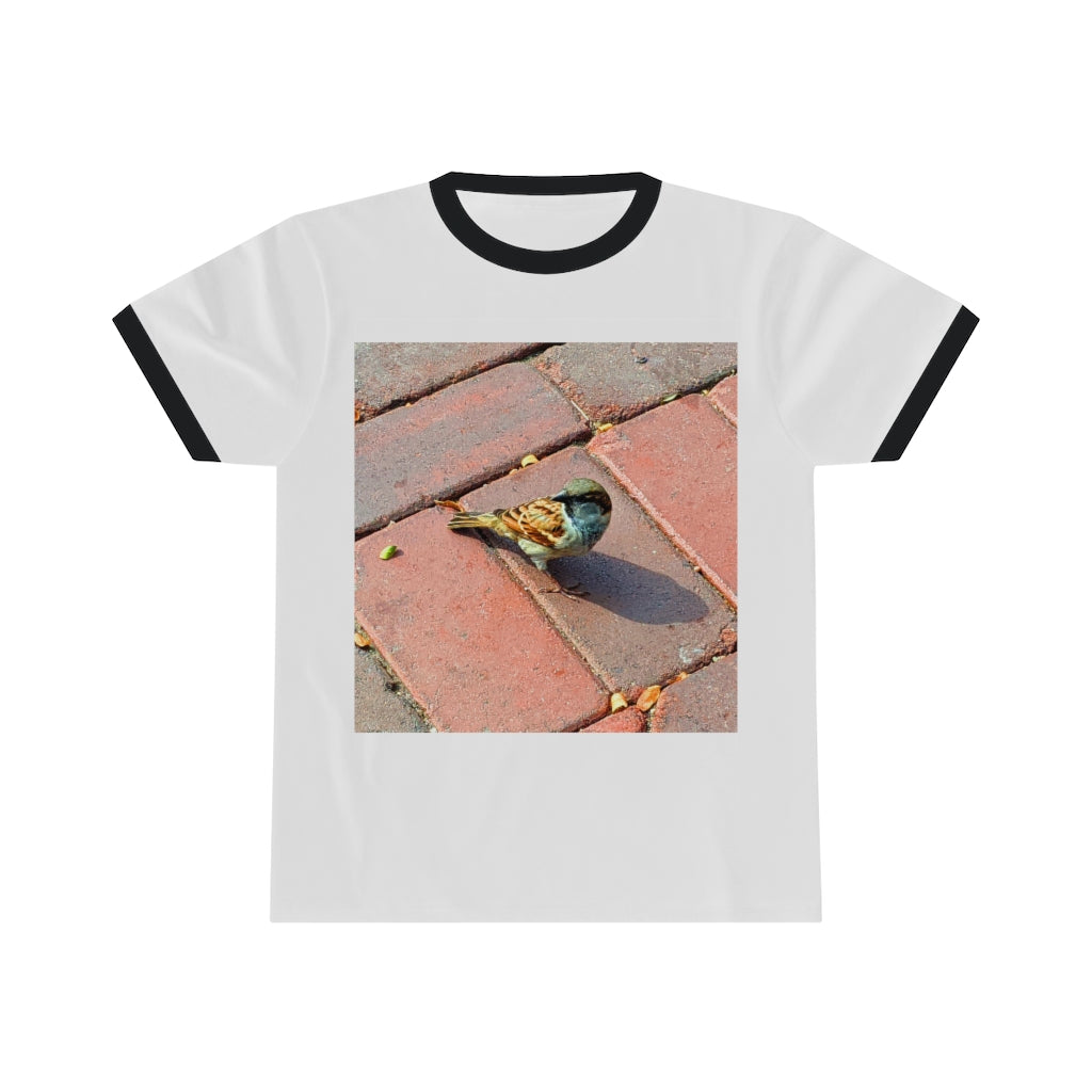 Bird Unisex Ringer Tee in various colors, showcasing its lightweight fabric and classic ringer design.