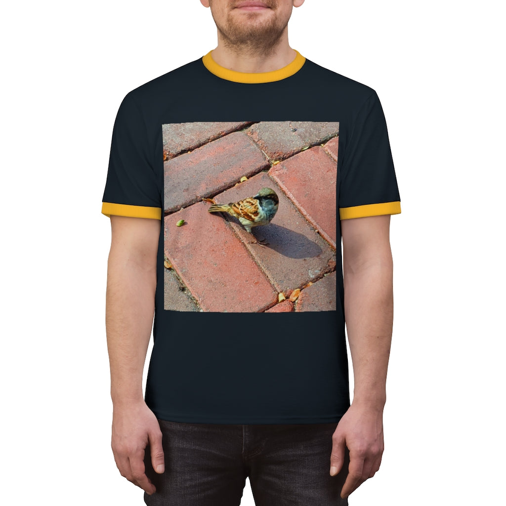 Bird Unisex Ringer Tee in various colors, showcasing its lightweight fabric and classic ringer design.