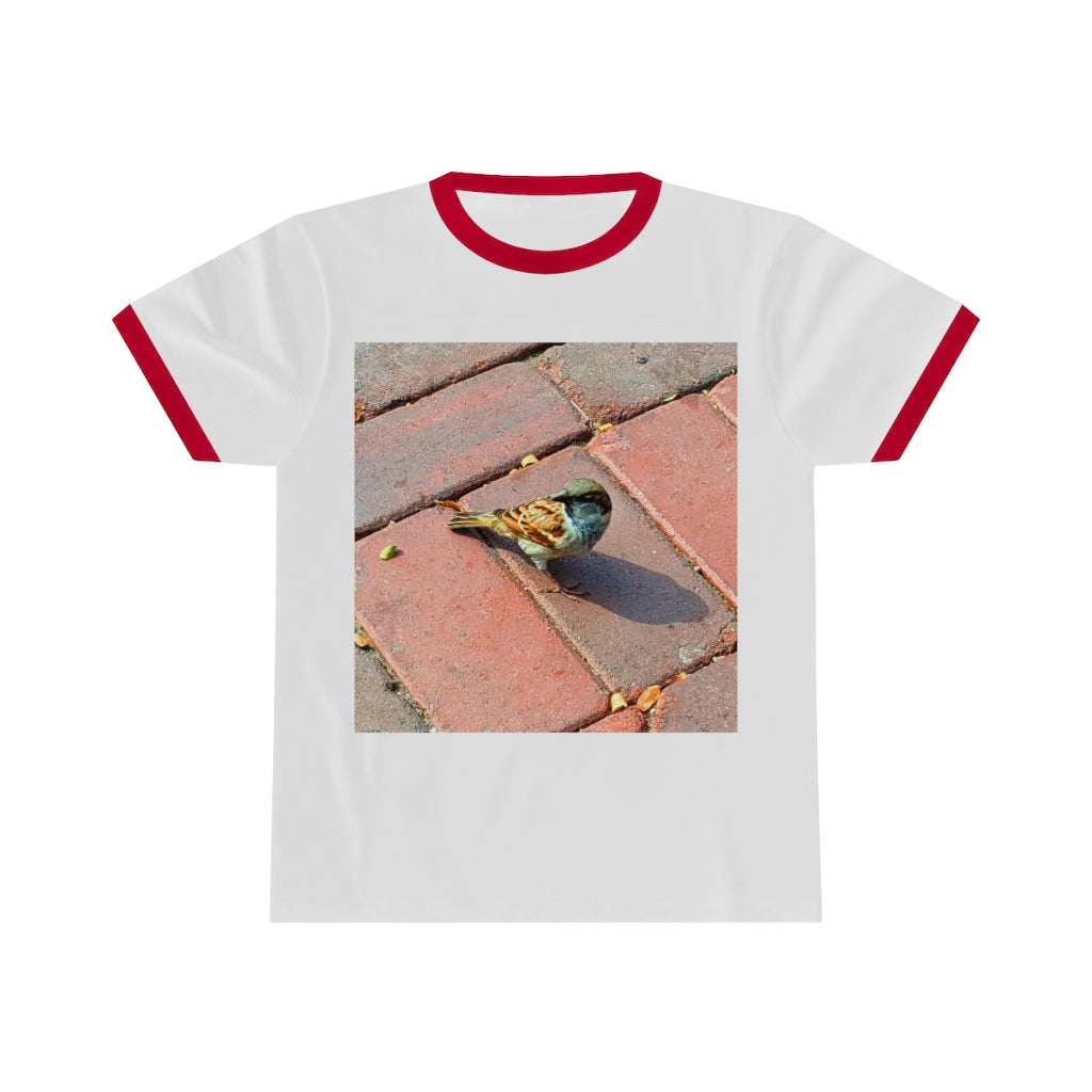 Bird Unisex Ringer Tee in various colors, showcasing its lightweight fabric and classic ringer design.