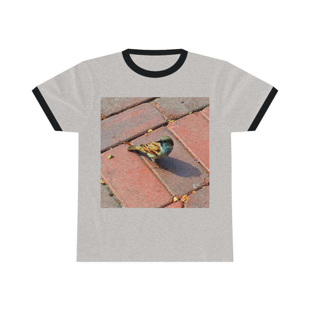 Bird Unisex Ringer Tee in various colors, showcasing its lightweight fabric and classic ringer design.