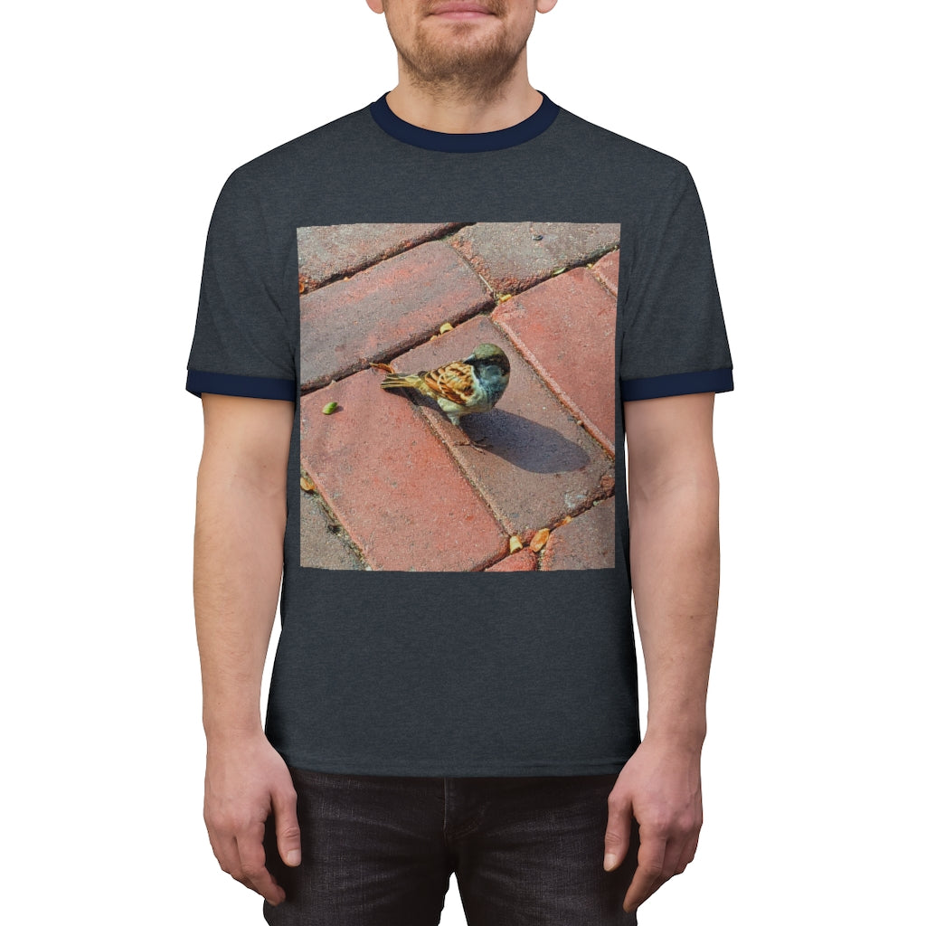 Bird Unisex Ringer Tee in various colors, showcasing its lightweight fabric and classic ringer design.