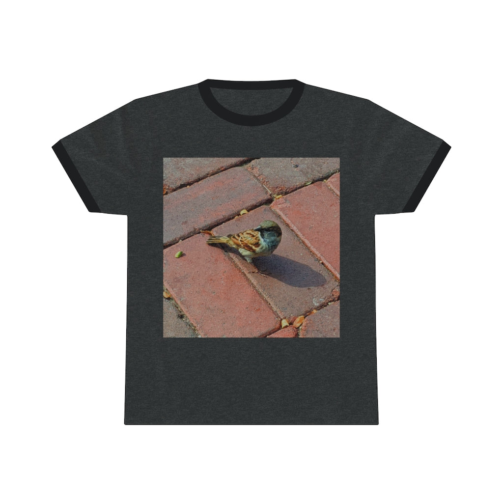 Bird Unisex Ringer Tee in various colors, showcasing its lightweight fabric and classic ringer design.