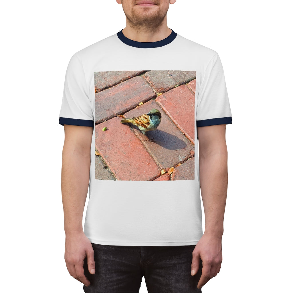 Bird Unisex Ringer Tee in various colors, showcasing its lightweight fabric and classic ringer design.