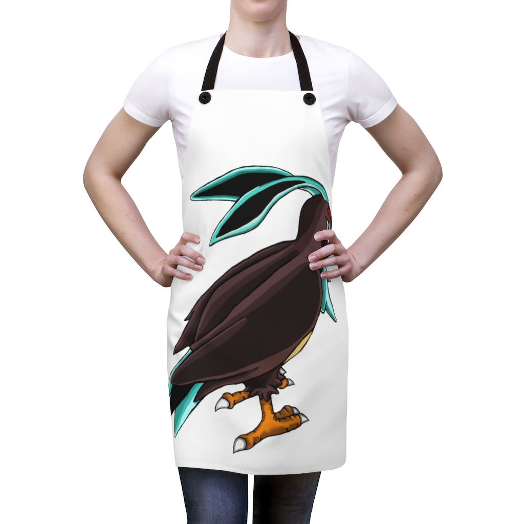 Birdam Apron featuring a stylish design with black detachable twill straps, made from durable 100% polyester.