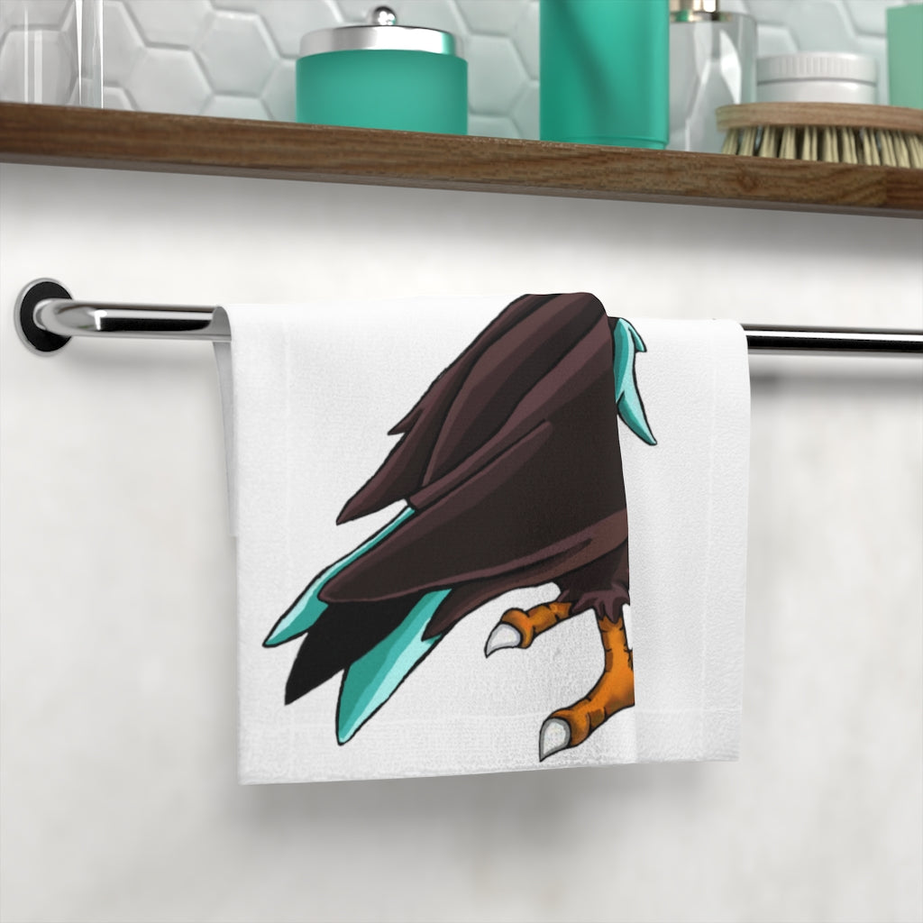 Birdam Face Towel featuring a customizable polyester front and soft cotton back, ideal for personal designs.