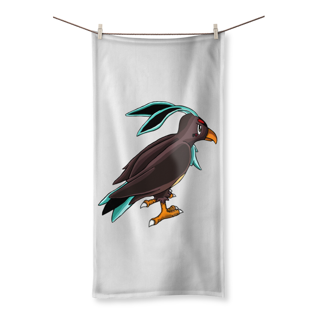 Birdam Sublimation All Over Towel showcasing vibrant prints on one side and soft cotton backing on the other, available in various sizes.