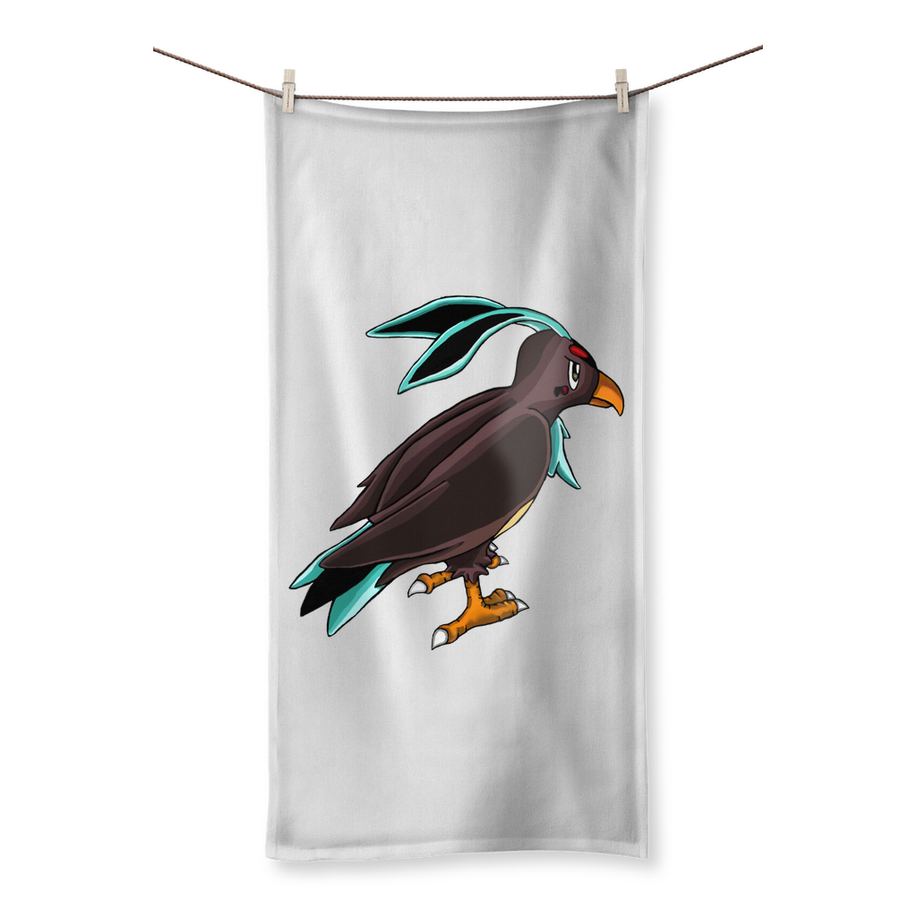 Birdam Sublimation All Over Towel showcasing vibrant prints on one side and soft cotton backing on the other, available in various sizes.