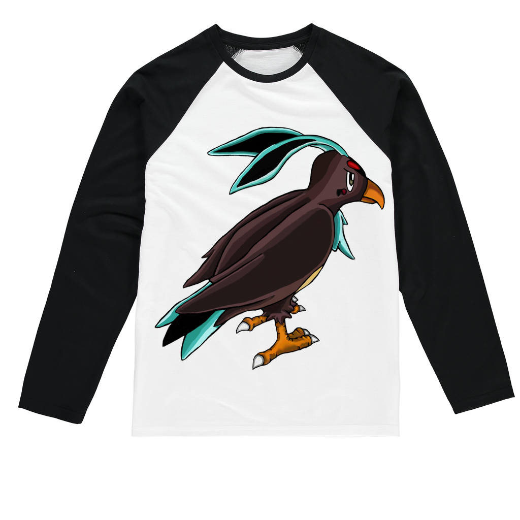 Birdam Sublimation Baseball Long Sleeve T-Shirt featuring long sleeves, crew neck, and mixed fabric for comfort and durability.