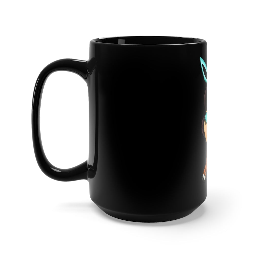 Birdi Black Mug 15oz, a stylish black ceramic mug with rounded corners and a comfortable C-handle, perfect for coffee and tea lovers.