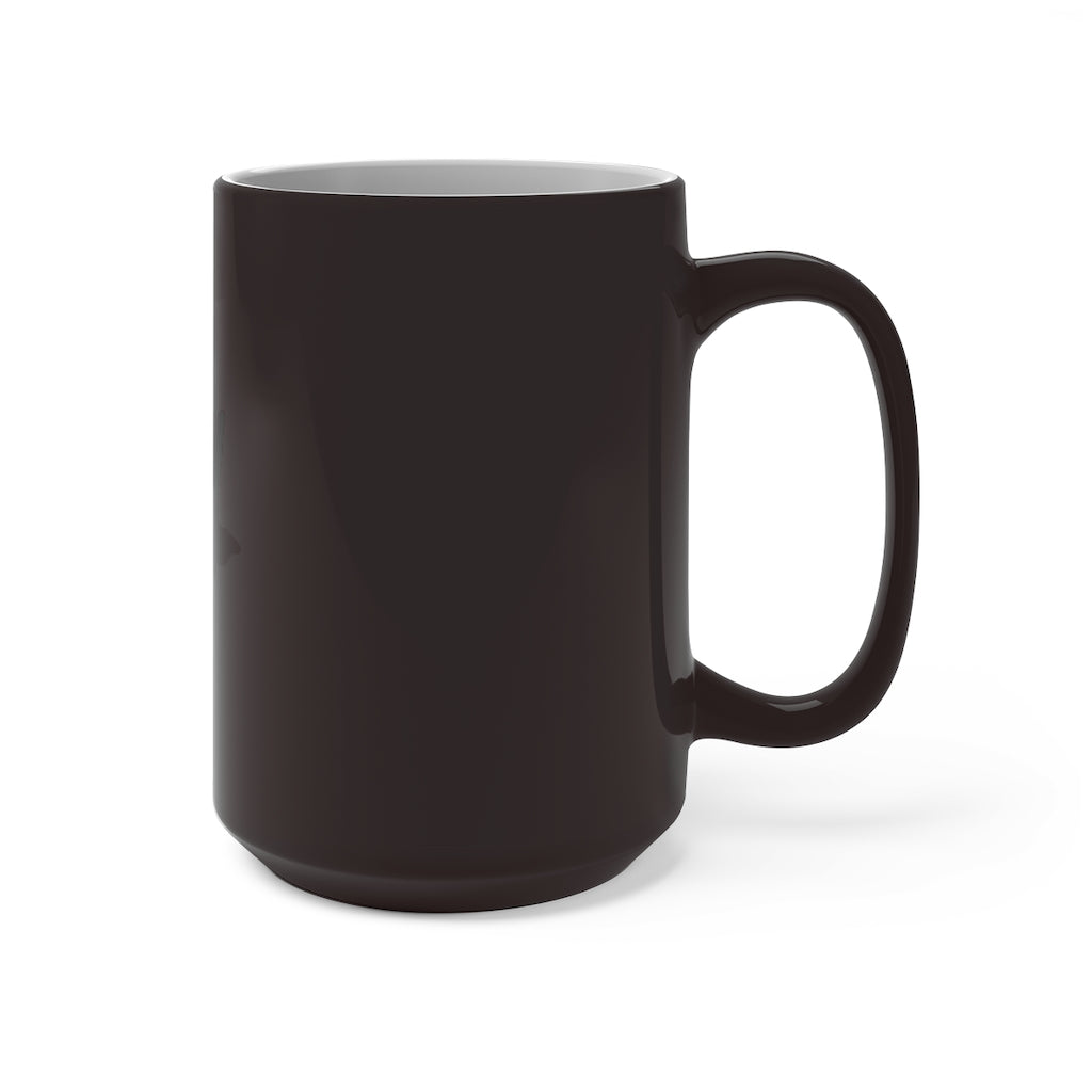 Birdi Color Changing Mug showcasing its vibrant color transformation with a C-handle design.