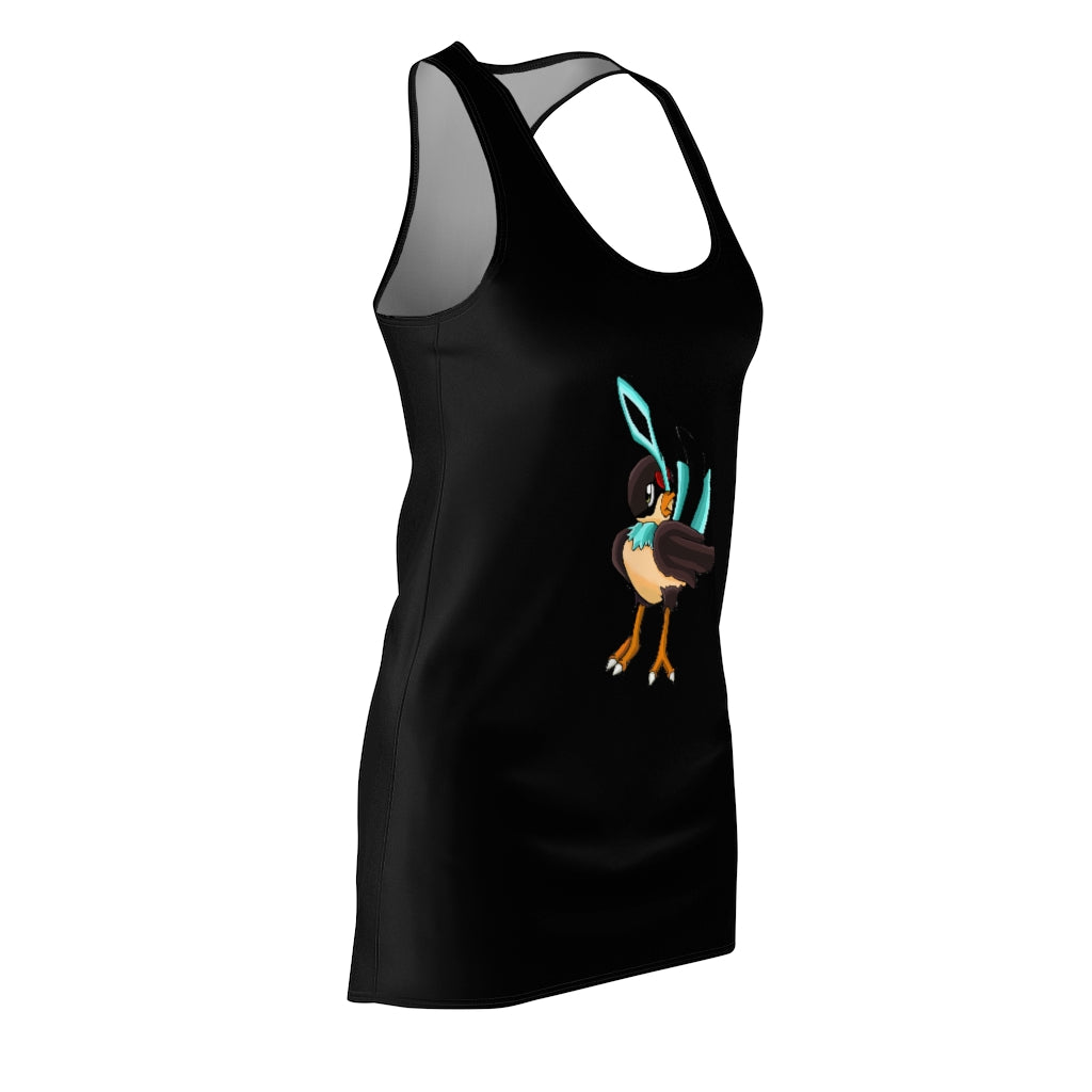 Birdi Women's Cut & Sew Racerback Dress showcasing a stylish and feminine design with a sporty fit, made from lightweight polyester fabric.