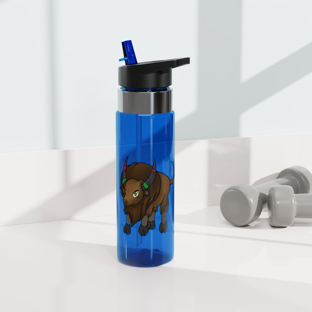 Bitox Kensington Tritan™ Sport Bottle in vibrant colors with a carabiner hook, showcasing its durable design and spill-resistant lid.